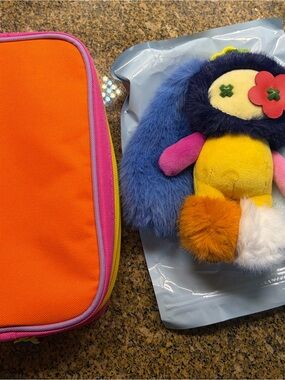 JuJu Multicolor Plush Bunny with Blue Fur and Orange Accent PAMMY